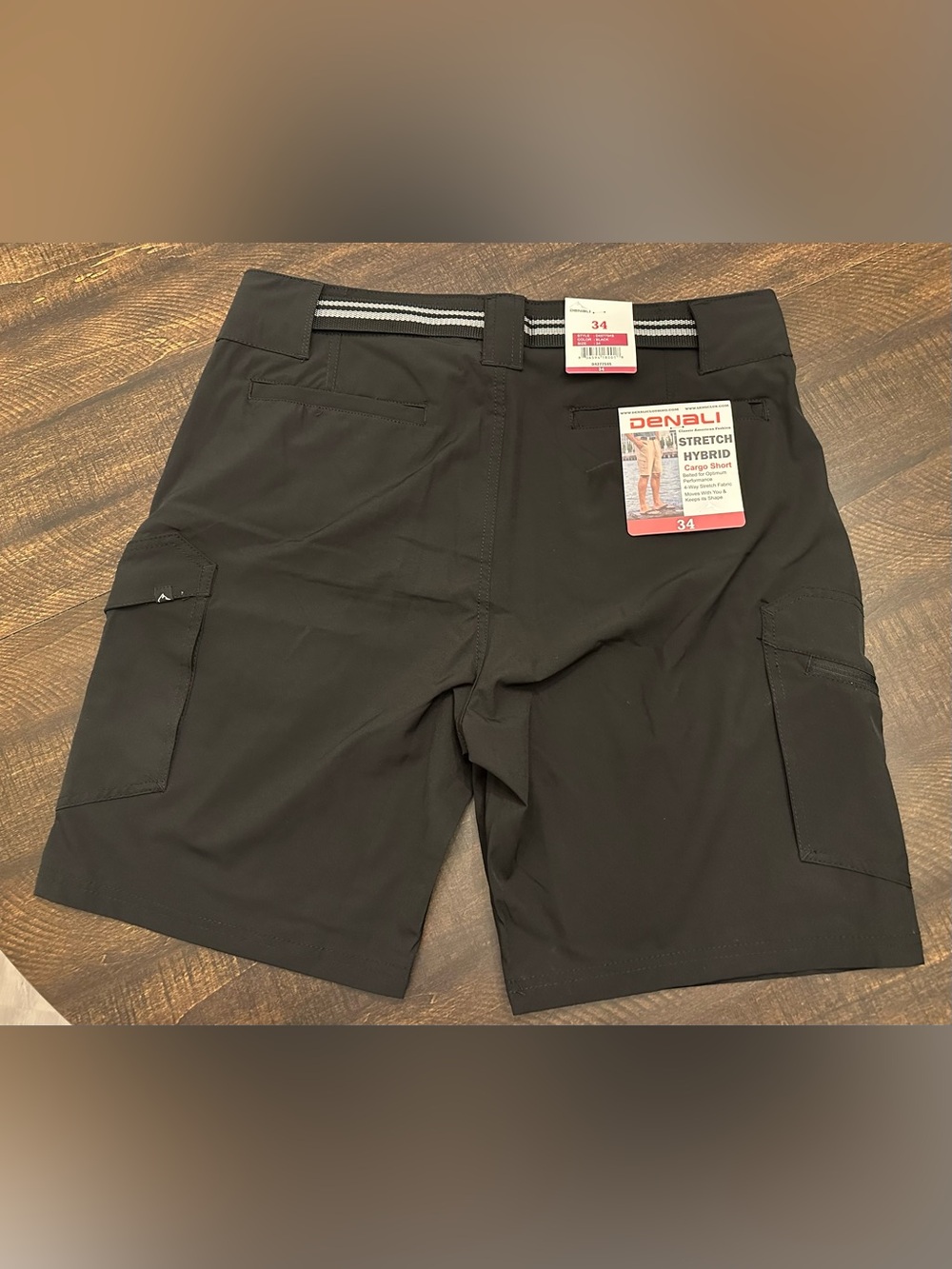 NWT Denali Men's Lightweight Stretch Hybrid Multi-Pocket Cargo Shorts-Size 34